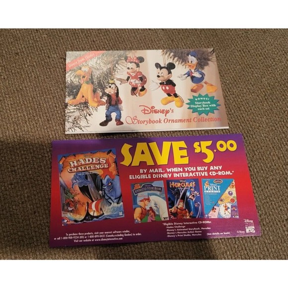 Walt Disney's Hercules 1997 Masterpiece Collection Walt Disney VHS With Inserts - Picture 4 of 6